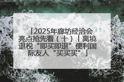 2025年廊坊经洽会亮点抢先看（十）丨离境退税“即买即退”便利国际友人“买买买”