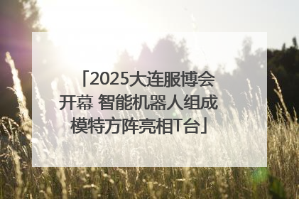 2025大连服博会开幕 智能机器人组成模特方阵亮相T台