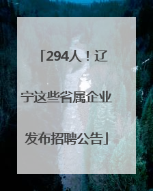 294人！辽宁这些省属企业发布招聘公告