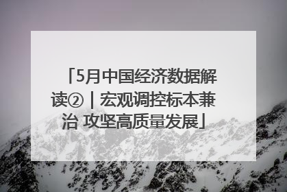 5月中国经济数据解读②｜宏观调控标本兼治 攻坚高质量发展